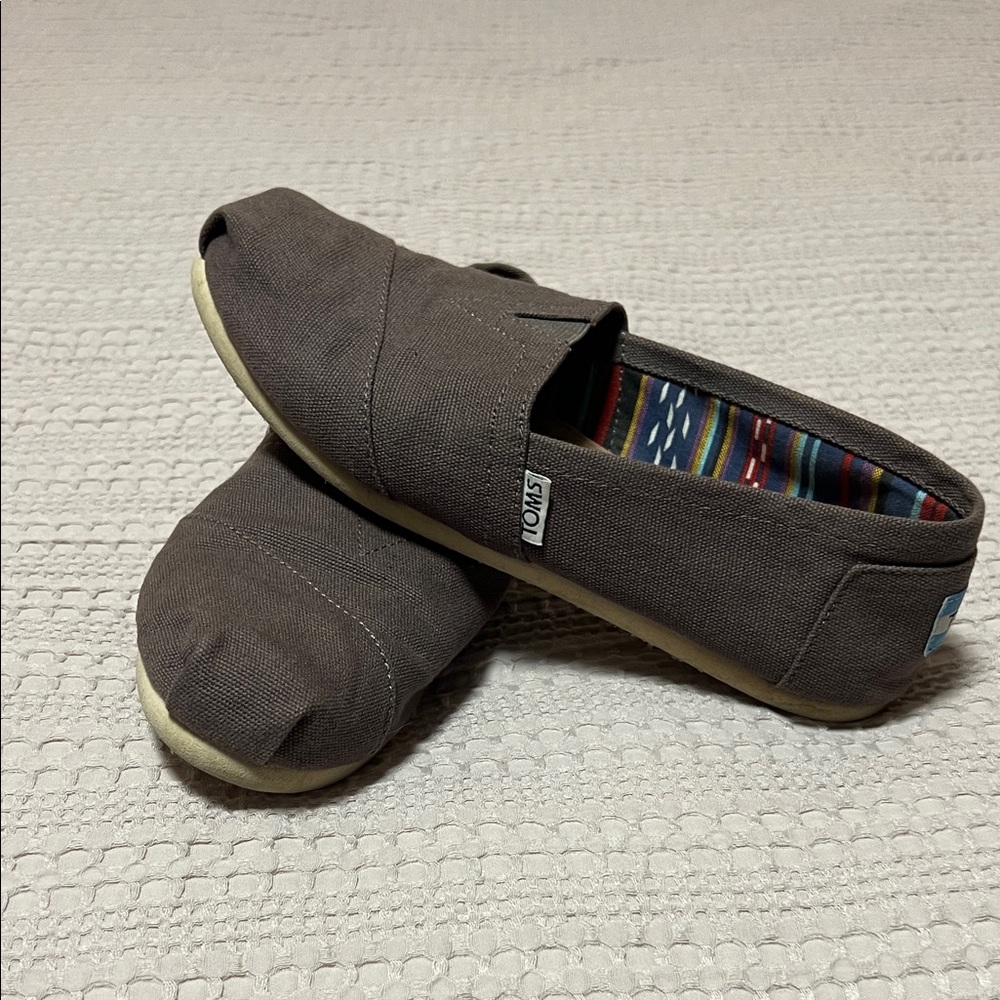 TOMS Chocolate Canvas Slip-Ons
